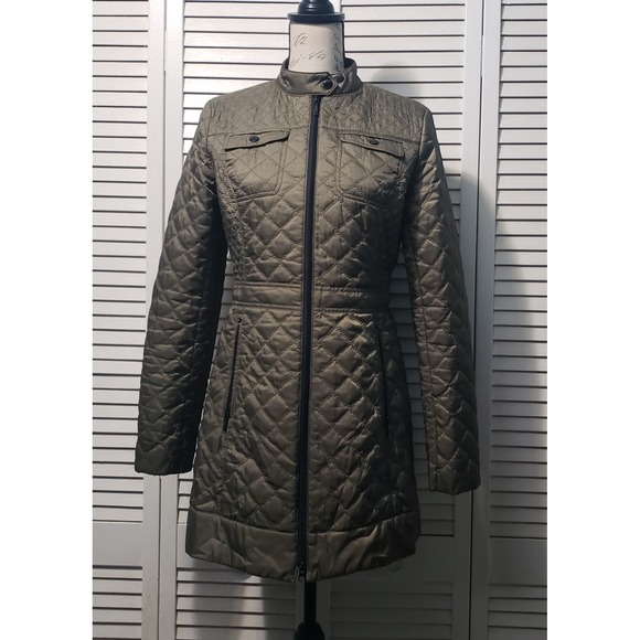 Laundry By Shelli Segal Jackets & Blazers - Laundry Shelli Segal Quilted Jacket Women's Small Olive Green Fill Zip Lined EUC